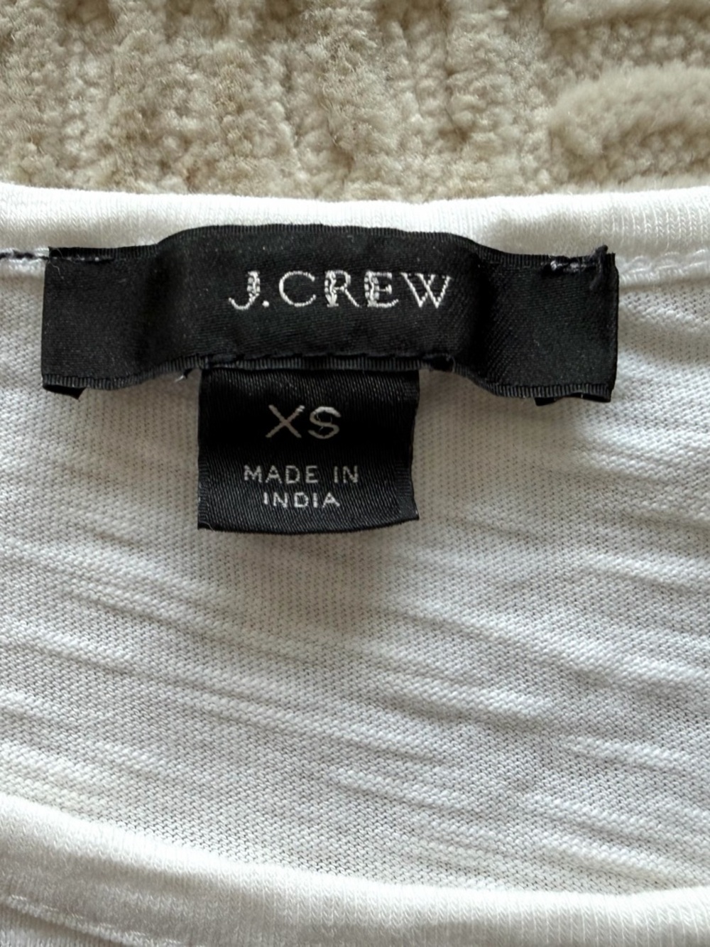 J. Crew White Eyelet Flutter- Cap Sleeve Tee - Picture 3 of 4